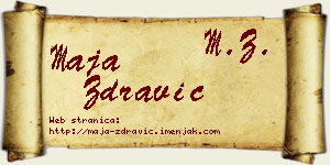 Maja Zdravić vizit kartica
